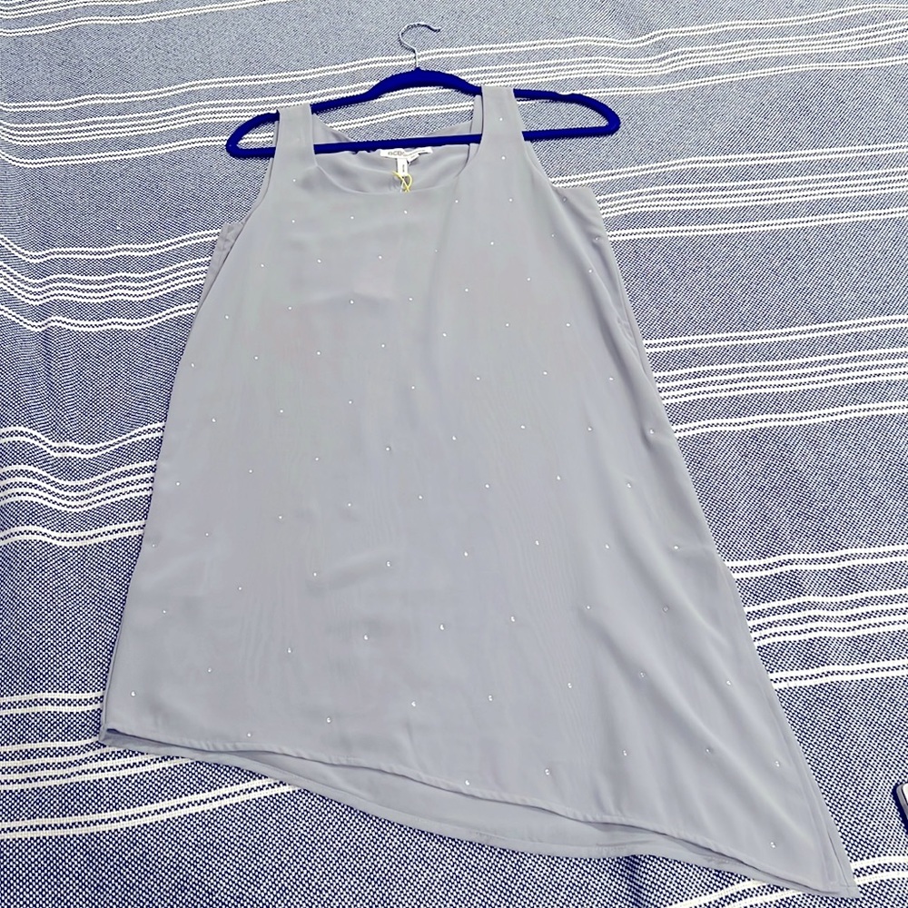 BCBGeneration Cloud Gray Asymmetrical bedazzled Dress - Size XS - NWT